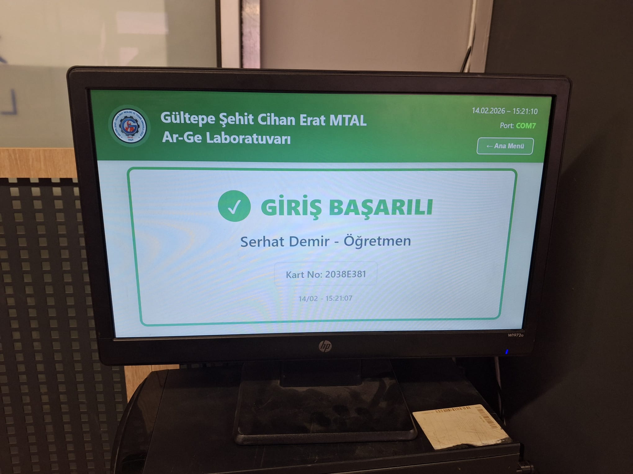 RFID Tabanlı Laboratuvar Erişim Sistemi